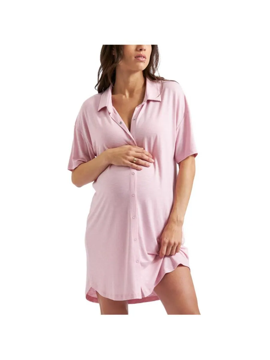 Ночная рубашка для беременных Dreamy Night Shirt нежно-розового цвета - удобная и стильная одежда — розовый