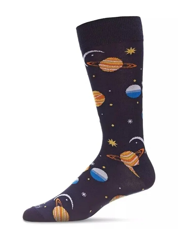 Мужские носки для экипажа Stellar Outerspace Novelty MeMoi — изображение 1 из 1, темно-синий