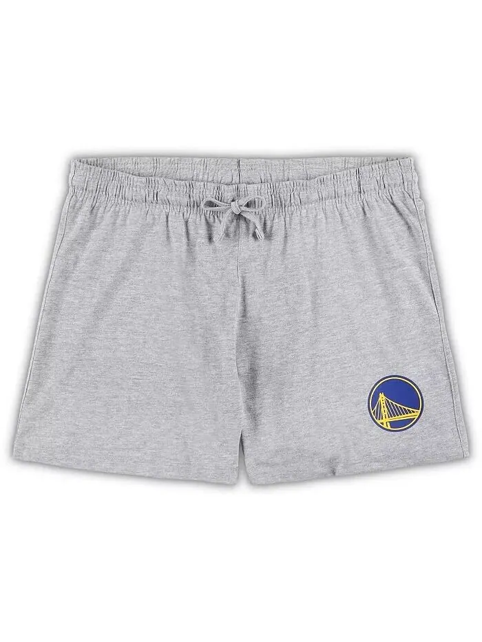 Женский комплект для сна с футболкой и шортами больших размеров Los Angeles Lakers фиолетового и — изображение 3 из 3