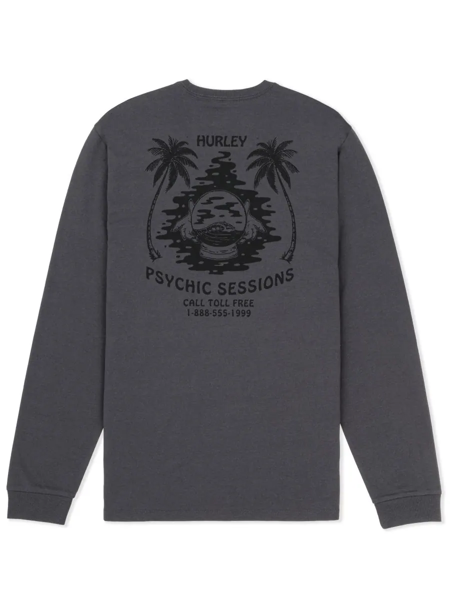 Мужская футболка с длинными рукавами H2O-Dri Psychic Session Hurley — изображение 4 из 4, темный серый
