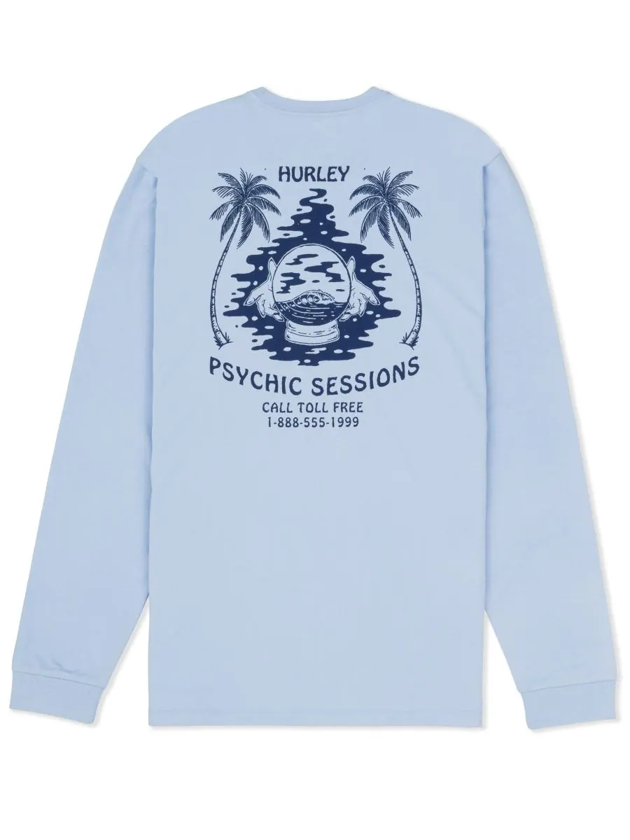 Мужская футболка с длинными рукавами H2O-Dri Psychic Session Hurley — изображение 4 из 4, синий