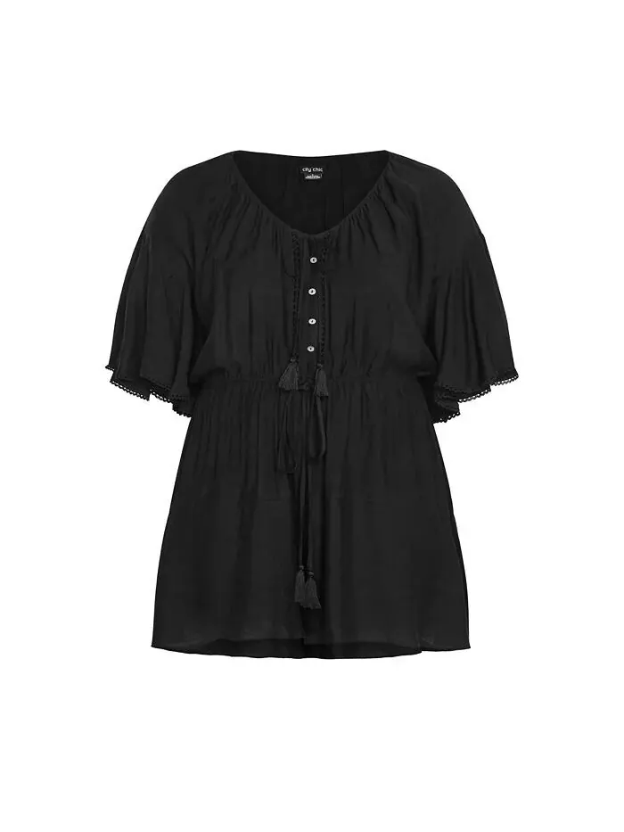 Комбинезон Harlow Lace Plus Size CITY CHIC — изображение 2 из 3, черный