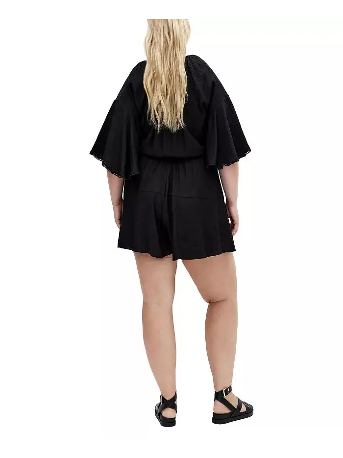 Комбинезон Harlow Lace Plus Size CITY CHIC — изображение 3 из 3, черный