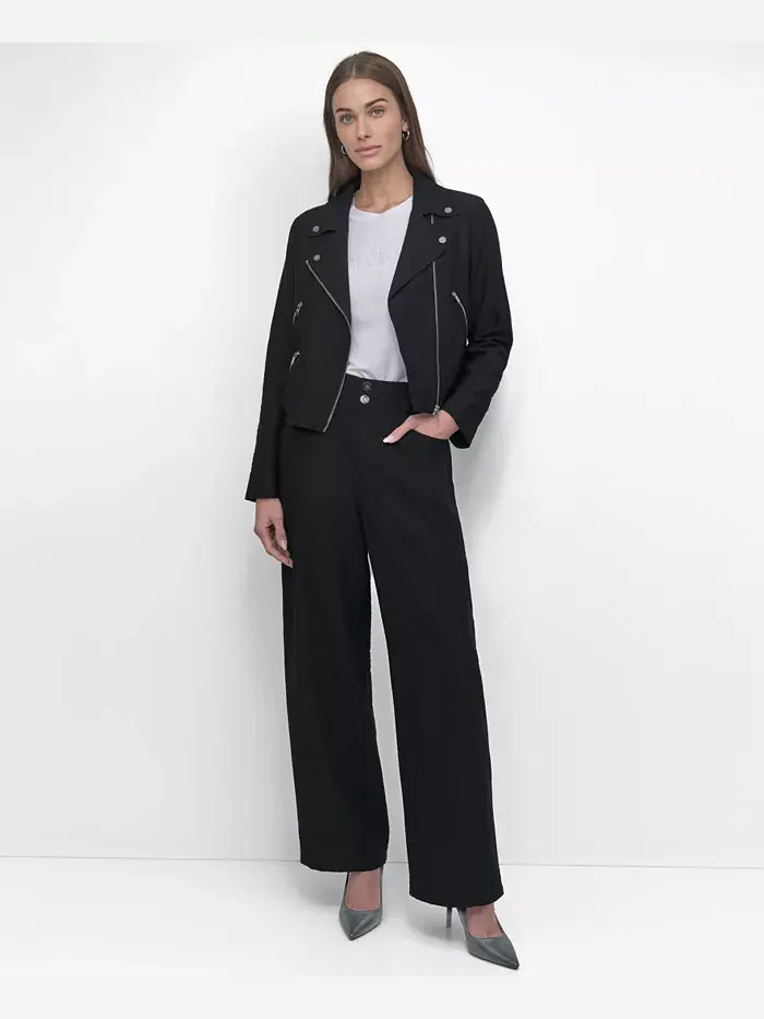 Женская куртка с молнией и фактурой "кринкл" DKNY — изображение 6 из 6, белый