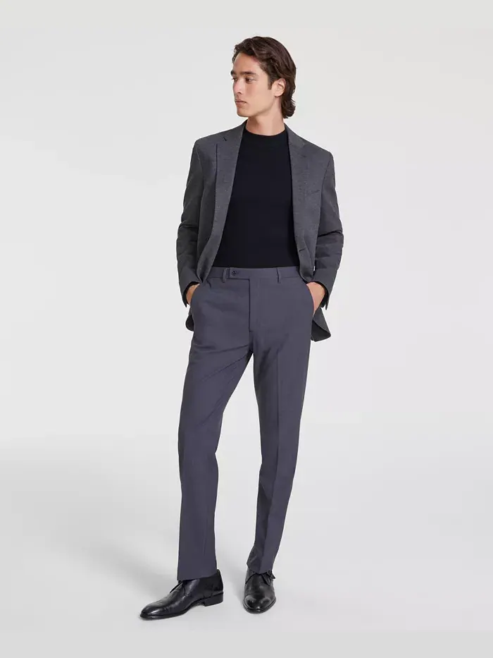 Мужские классические брюки Slim-Fit Calvin Klein — изображение 2 из 8, серый