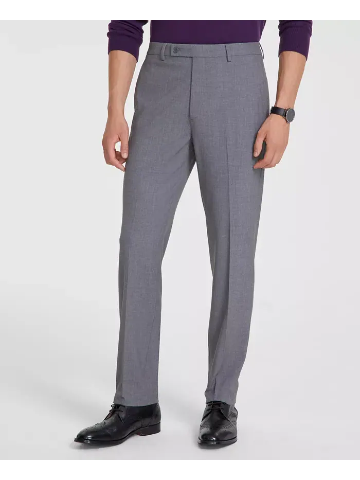 Мужские классические брюки Slim-Fit Calvin Klein — изображение 3 из 8, серый