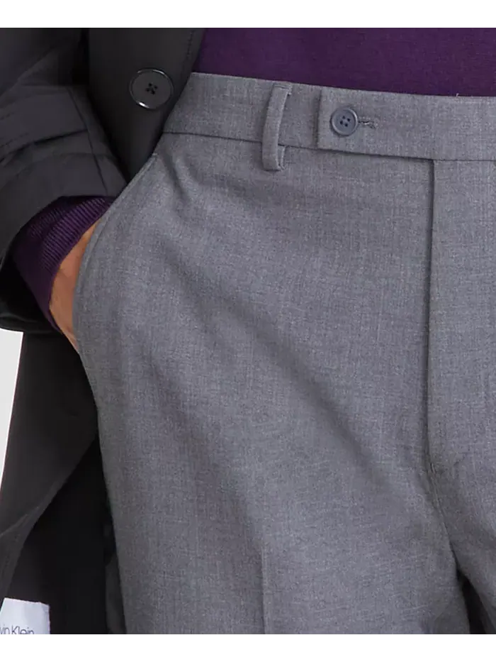 Мужские классические брюки Slim-Fit Calvin Klein — изображение 6 из 8, серый