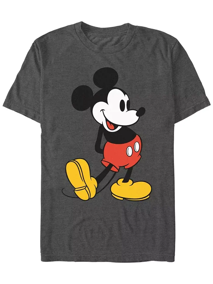 Мужская классическая футболка с коротким рукавом Mickey Mickey Classic — серый