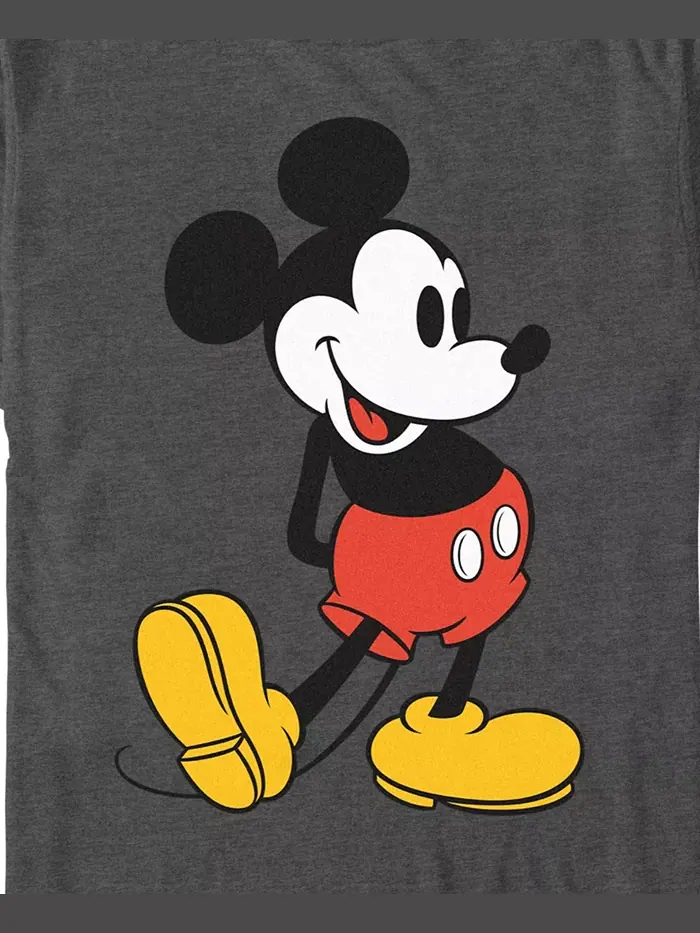 Мужская классическая футболка с коротким рукавом Mickey Mickey Classic — изображение 2 из 3, темно-серый