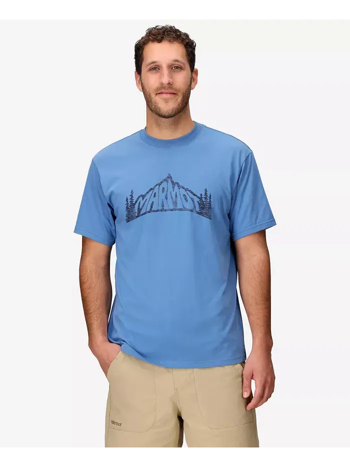 Мужская футболка с коротким рукавом Peaks and Trees Marmot — изображение 1 из 5, серый