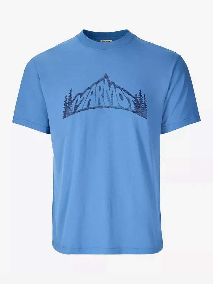 Мужская футболка с коротким рукавом Peaks and Trees Marmot — изображение 4 из 5, серый
