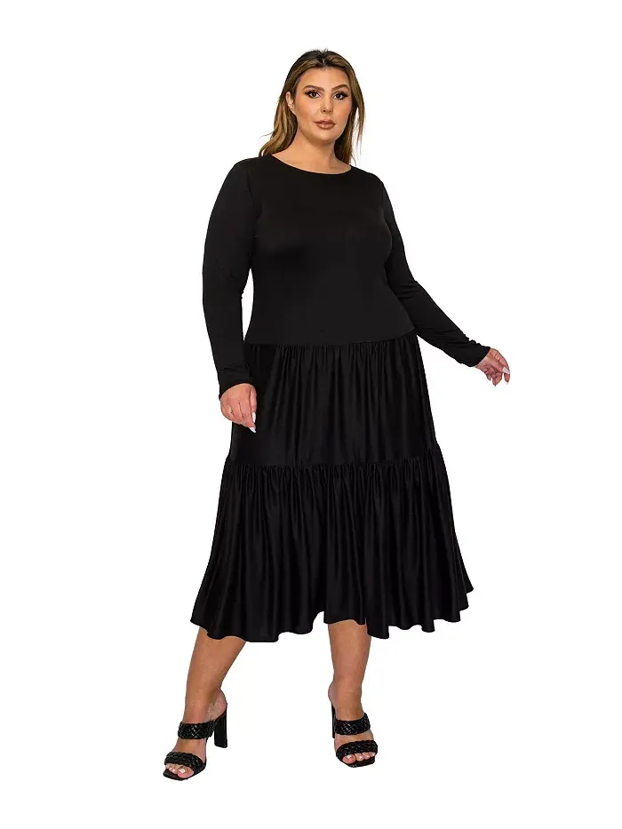 Платье-миди Eliana Plus Size с ярусами L I V D