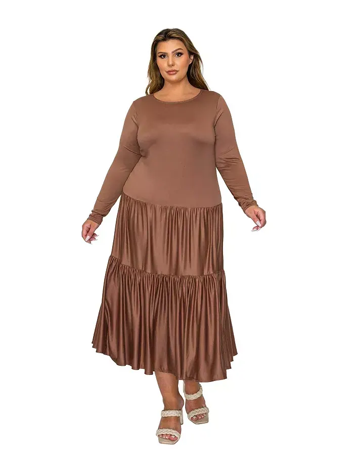 Платье-миди Eliana Plus Size с ярусами L I V D