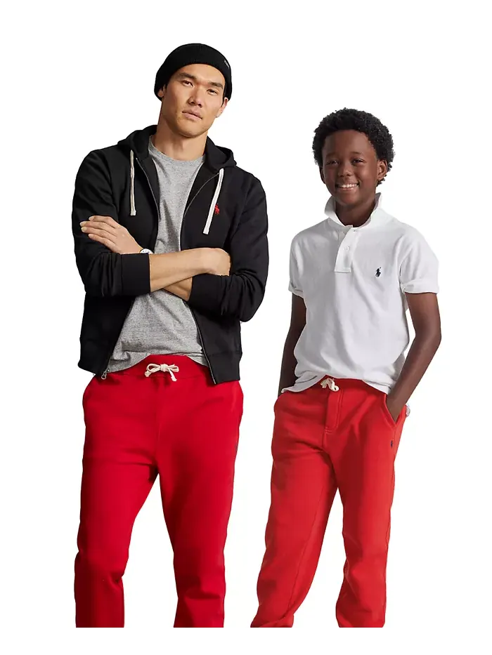 Коллекция мужских и мальчиковых флисовых джоггеров Polo Ralph Lauren — изображение 1 из 1, серый