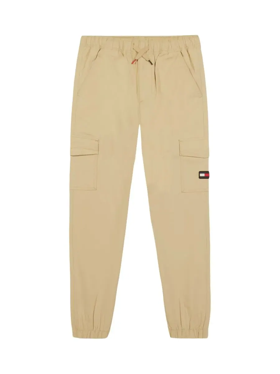 Детские брюки-карго на шнуровке, размер 8-20 Tommy Hilfiger — изображение 2 из 6, песочный