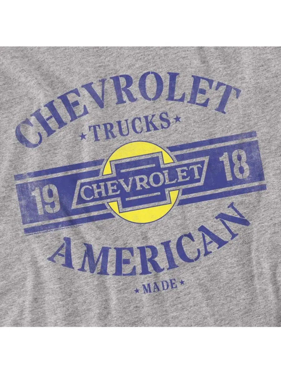 Мужская футболка с изображением грузовиков Chevrolet, произведено в США Corvette — изображение 2 из 3, приглушенный