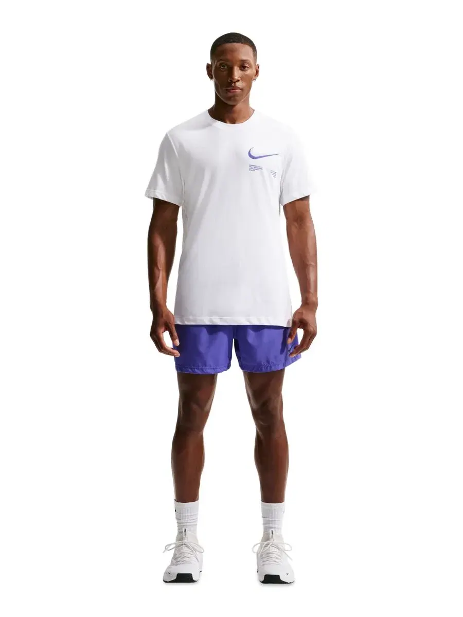 Мужская футболка с коротким рукавом Dri-FIT Nike — изображение 1 из 5, белый/фиолетовый