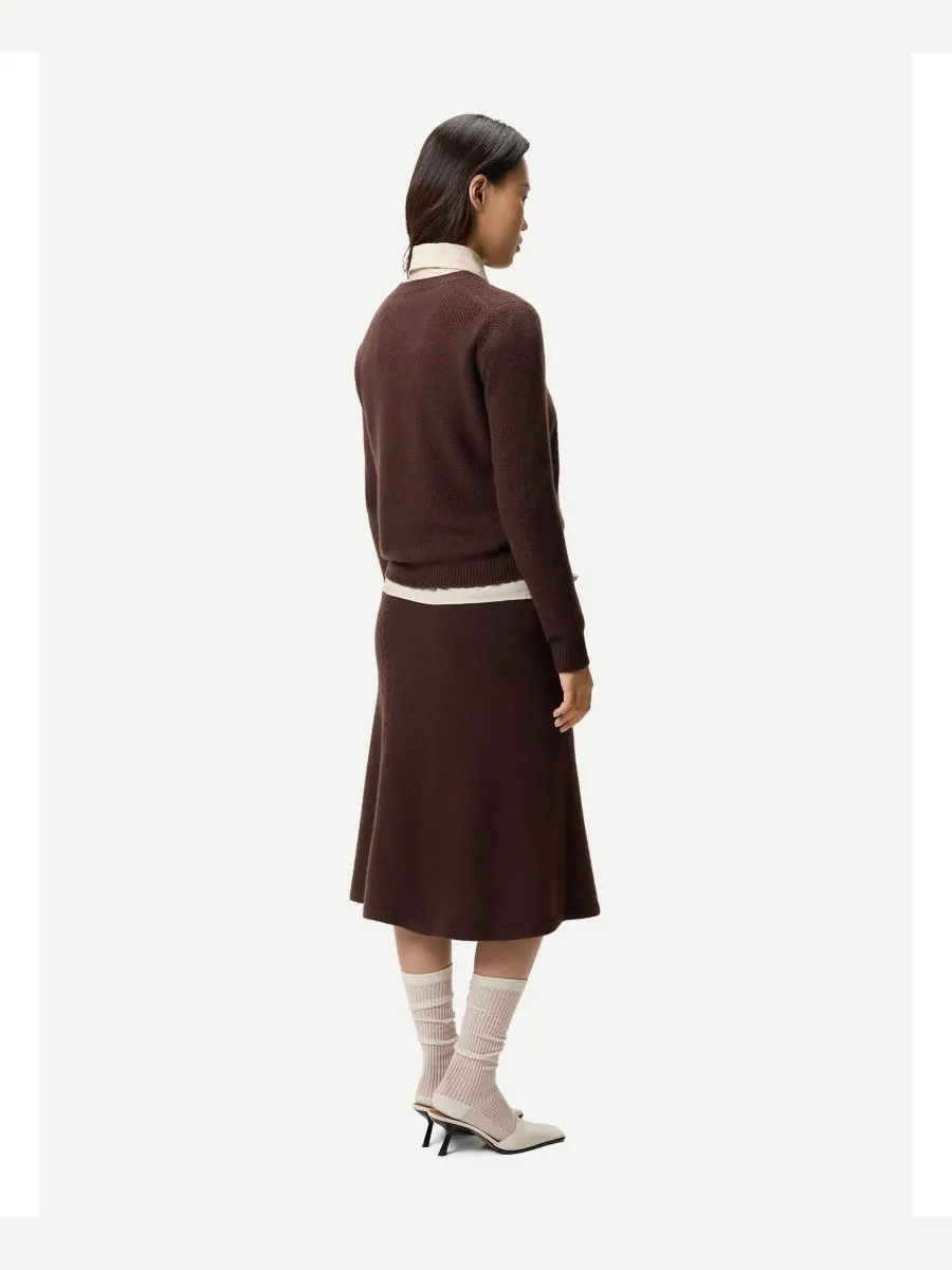 Женский укороченный кашемировый свитер с круглым вырезом Gobi Cashmere — изображение 3 из 7, черный