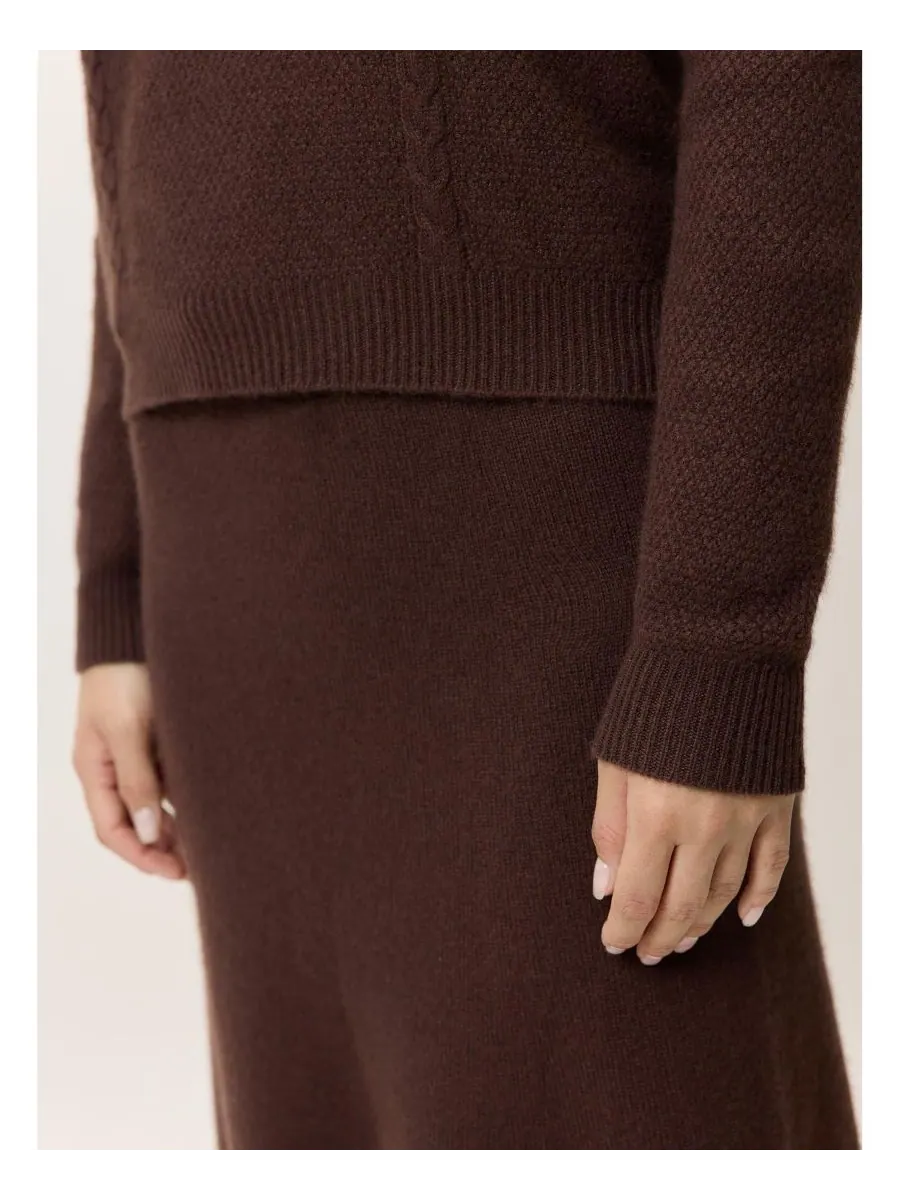 Женский укороченный кашемировый свитер с круглым вырезом Gobi Cashmere — изображение 6 из 7, нет цвета
