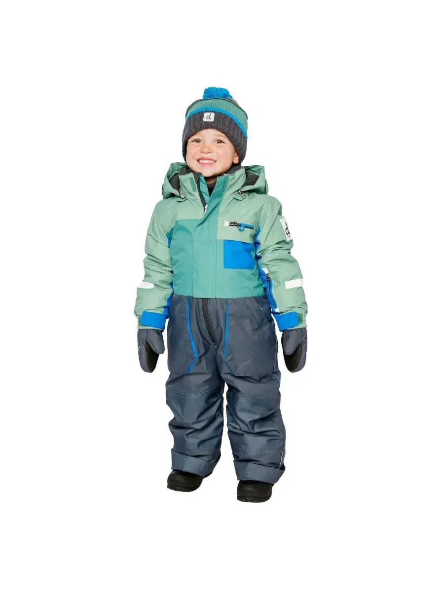 Детский зимний комбинезон One Piece Play Snowsuit Deux par Deux — изображение 2 из 7, зеленый