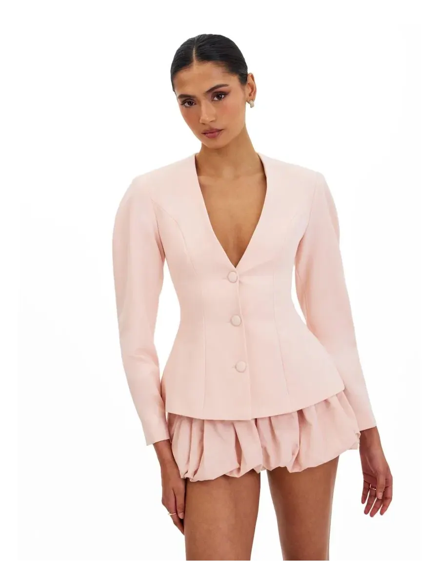 Женский пиджак Savannah с пеплумом Miss Circle — изображение 1 из 10, розовый