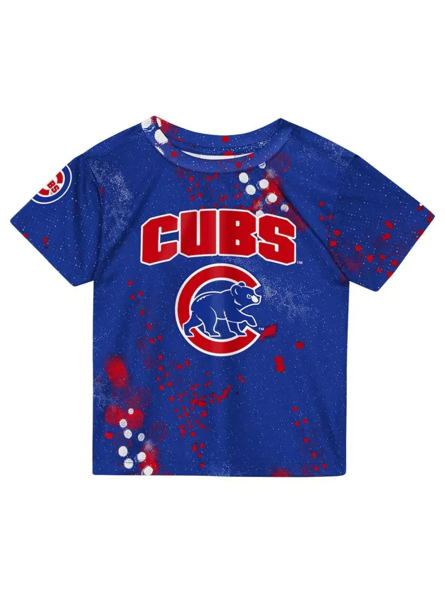 Комплект из футболки и шорт для фанатов Chicago Cubs, с принтом Outerstuff — изображение 2 из 5, королевский