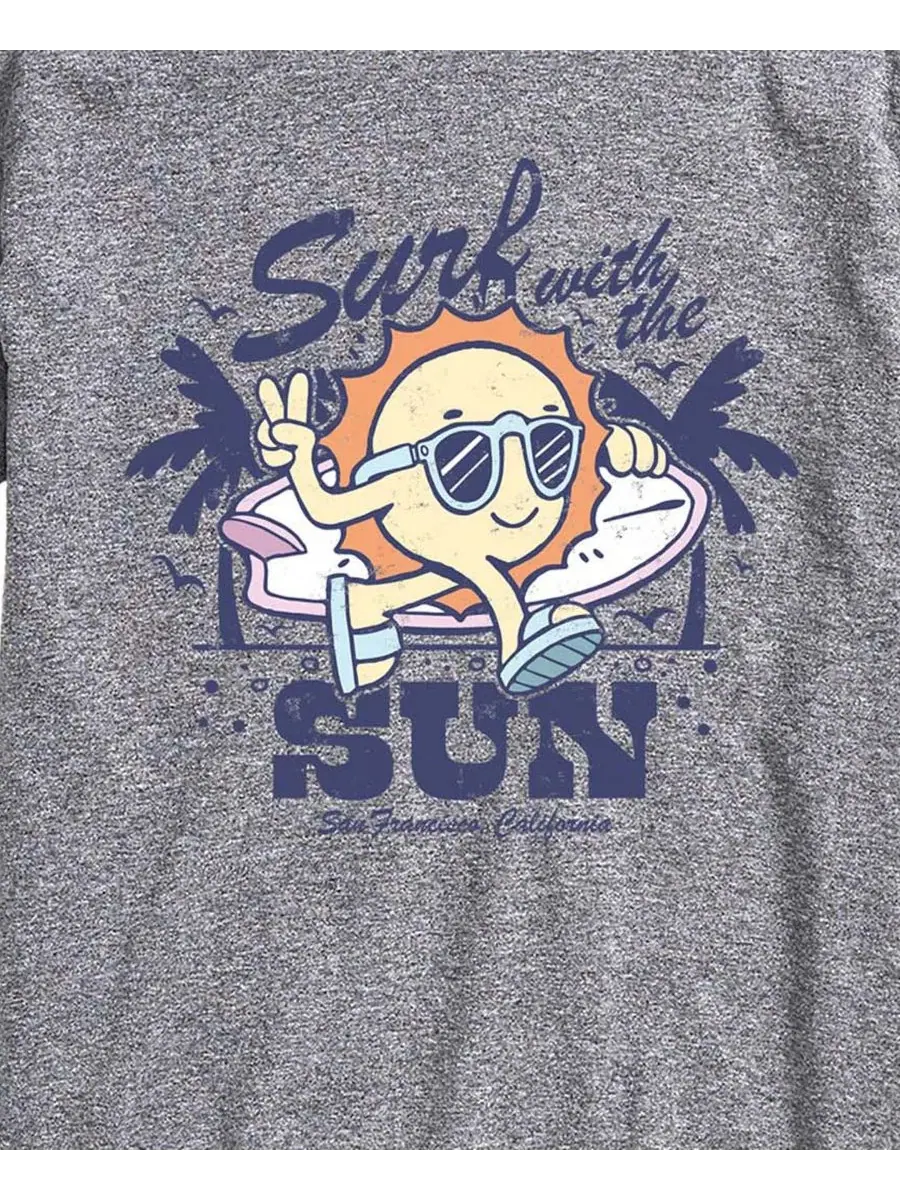Футболка с принтом Surf With The Sun AIRWAVES — изображение 3 из 3, приглушенный