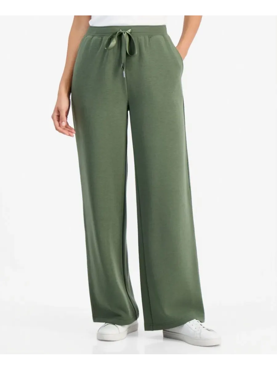 Женские широкие брюки из флиса LuxLounge Pull-On Style & Co — изображение 3 из 3, зеленый