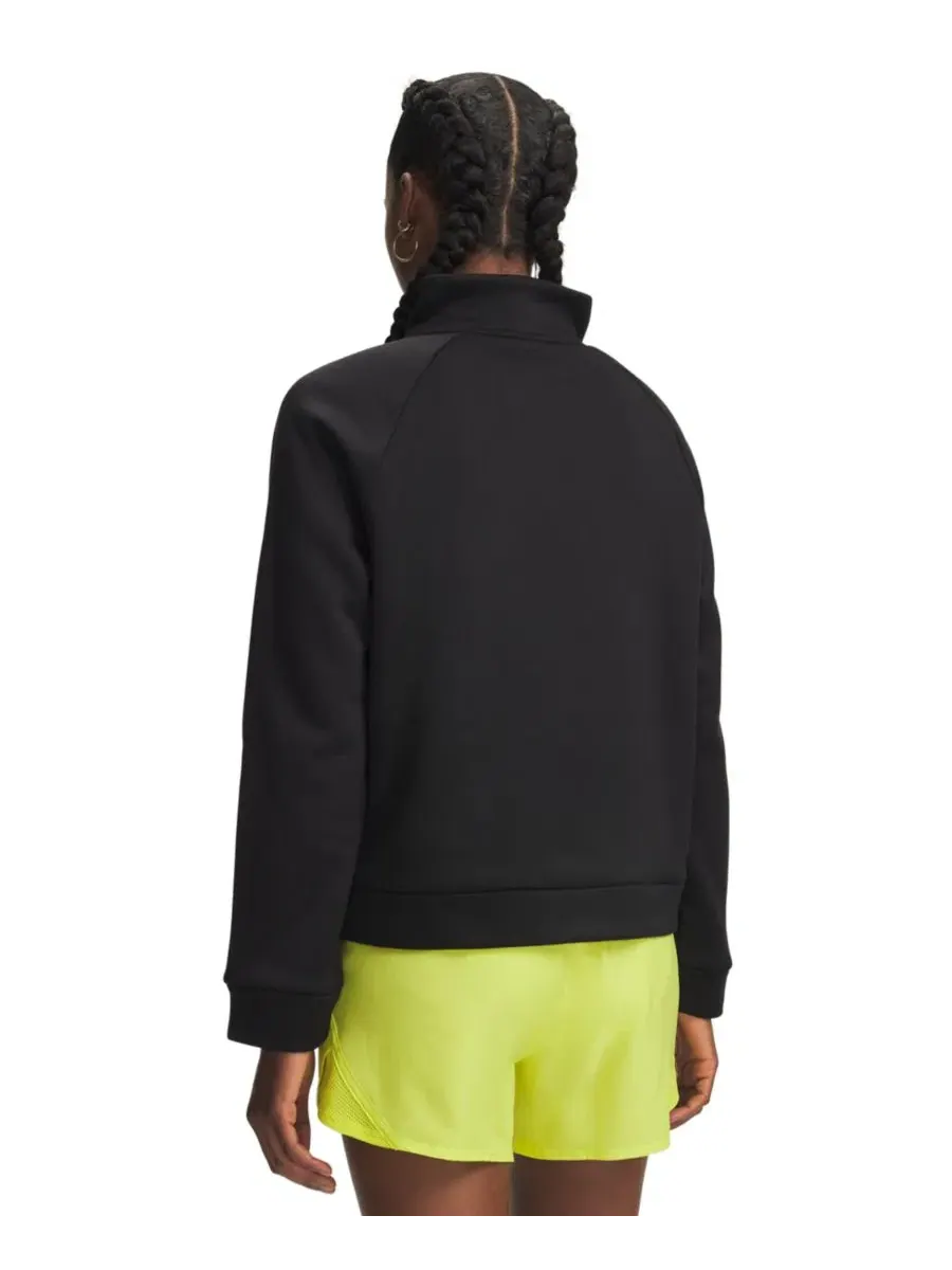 Худи с полузамком, флисовое, длиной 56-64 см, модель Women's Fleece Zipper Sweatshirt Under Armour — изображение 3 из 7