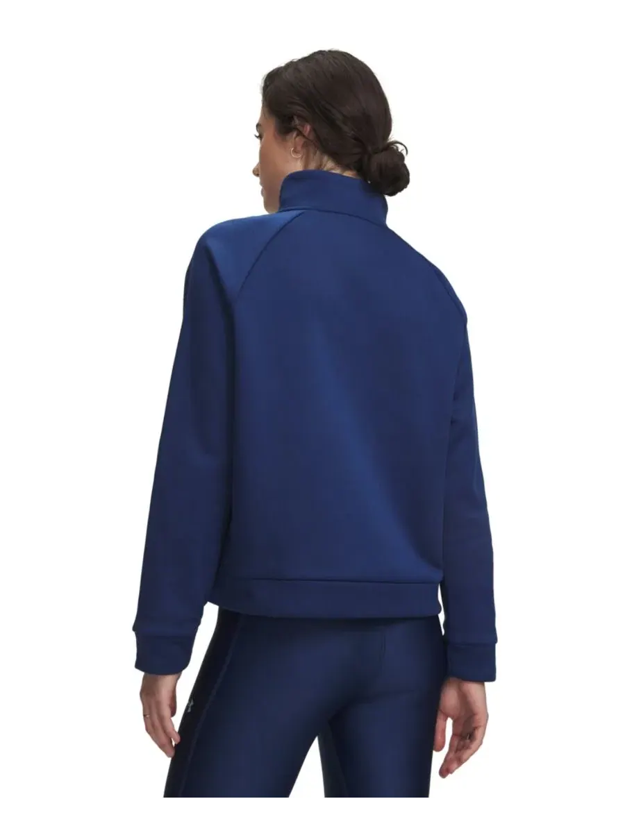 Свитшот женский с капюшоном и молнией, из флиса Under Armour — изображение 3 из 7, темно-синий
