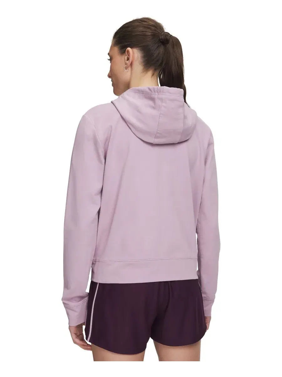 Женский худи с капюшоном и молнией, флисовый, с принтом Under Armour — изображение 3 из 7, розовый