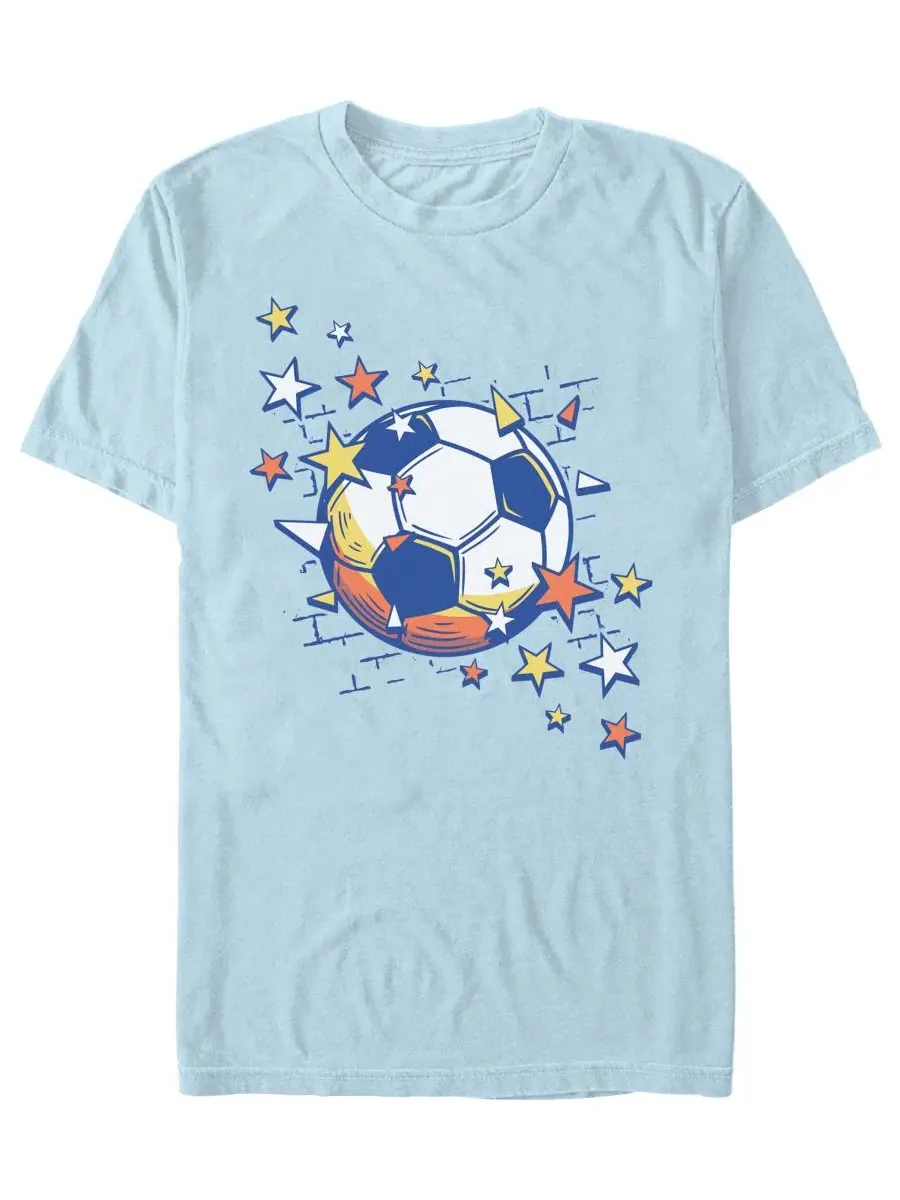 Футболка с графическим принтом Soccer Ball Fifth Sun — изображение 1 из 3, светлый синий