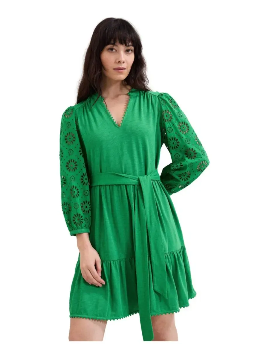 Платье-трапеция с цветочными рукавами Florie Green Phase Eight — изображение 1 из 6, зеленый