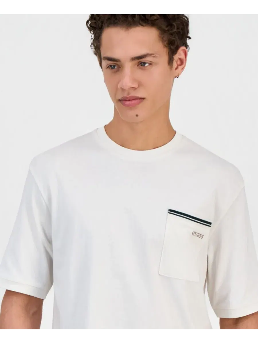 Футболка с коротким рукавом и нагрудным карманом Varcy GUESS — изображение 3 из 4, белый