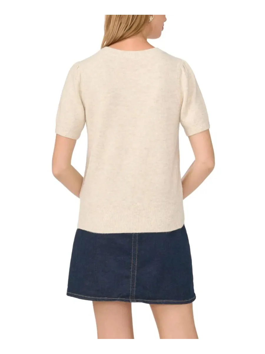 Свитер с коротким рукавом и круглым вырезом Vince Camuto, Malted — изображение 4 из 5