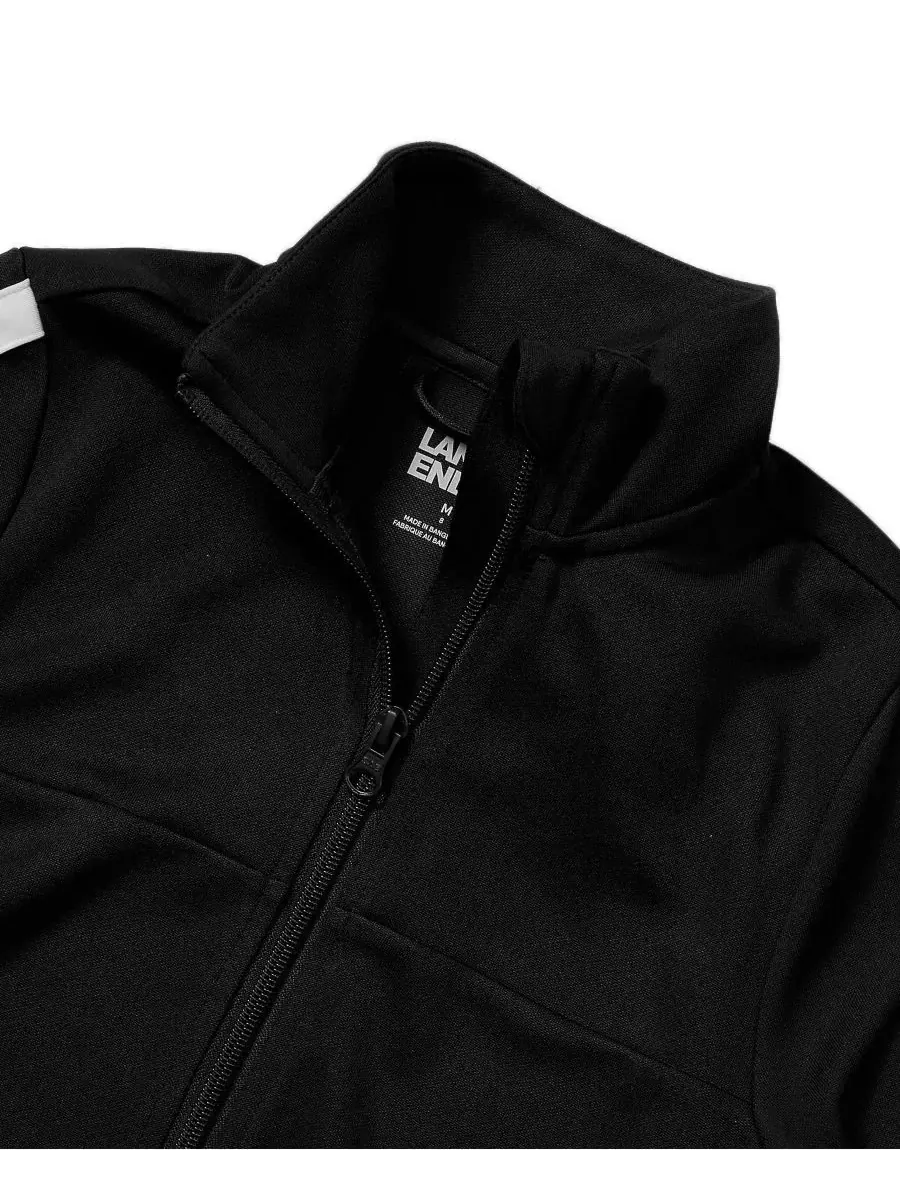 Спортивная куртка из трикотажа с длинным рукавом, модель Tricot Track Jacket Lands' End — изображение 3 из 3, черный