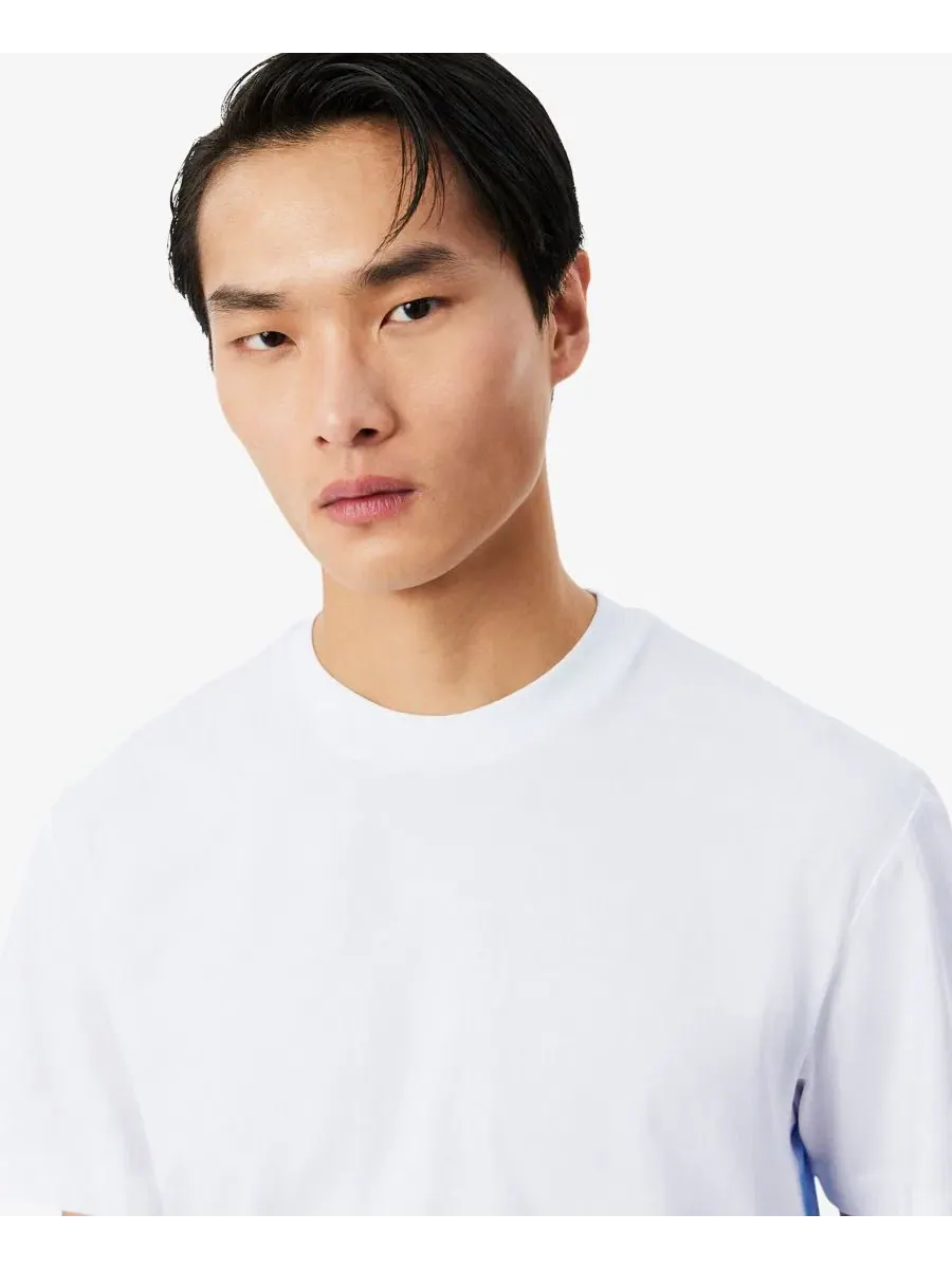 Футболка с принтом Lacoste — изображение 3 из 5, белый