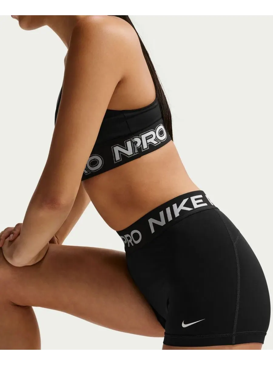 Женские велосипедные шорты со средней посадкой Nike — изображение 3 из 5, черный/белый
