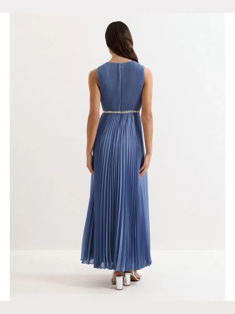 Платье макси с пайетками Anora Maxi Dress Phase Eight — изображение 4 из 8, бледный синий