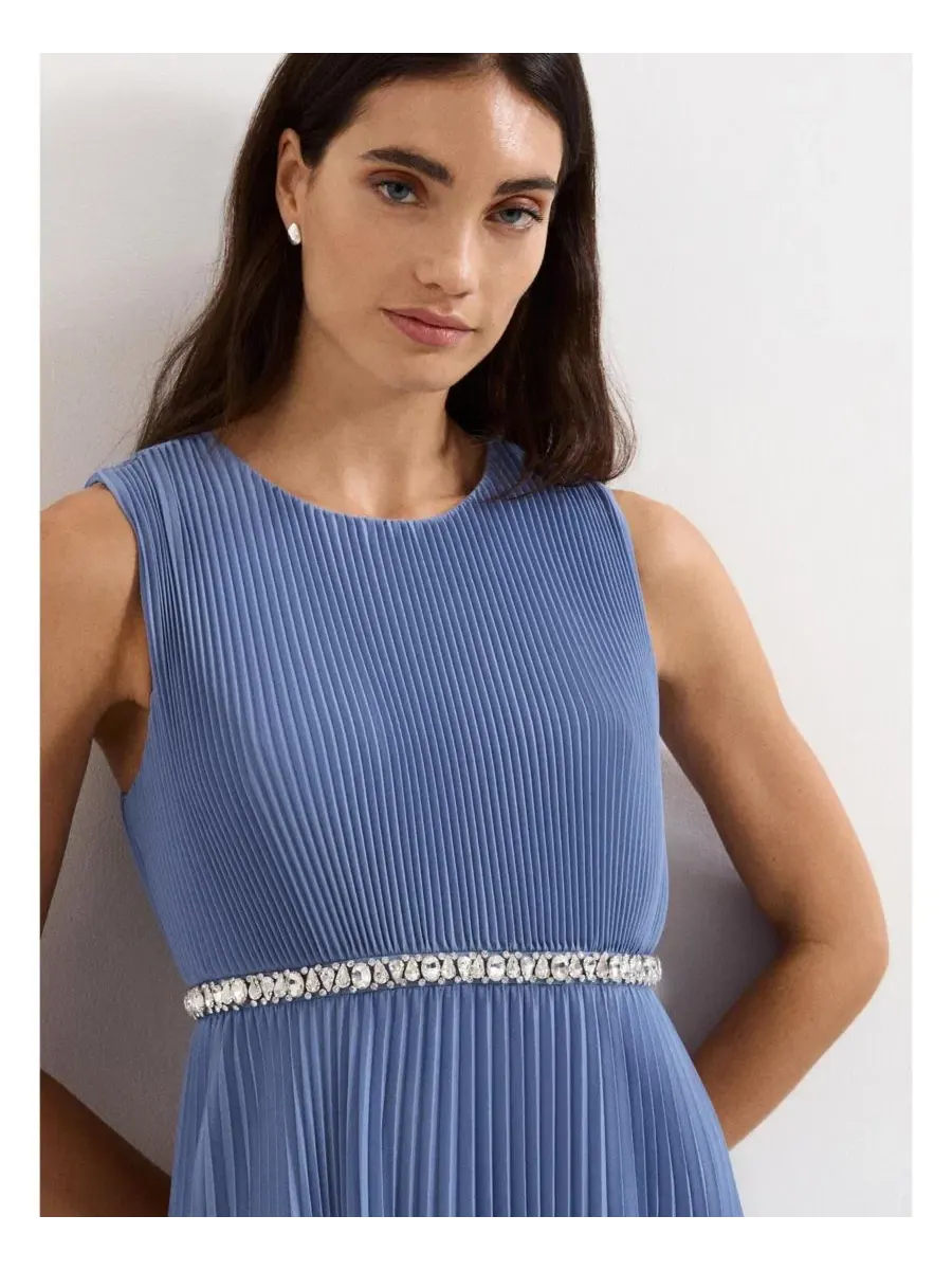 Платье макси с пайетками Anora Maxi Dress Phase Eight — изображение 6 из 8, бледный синий