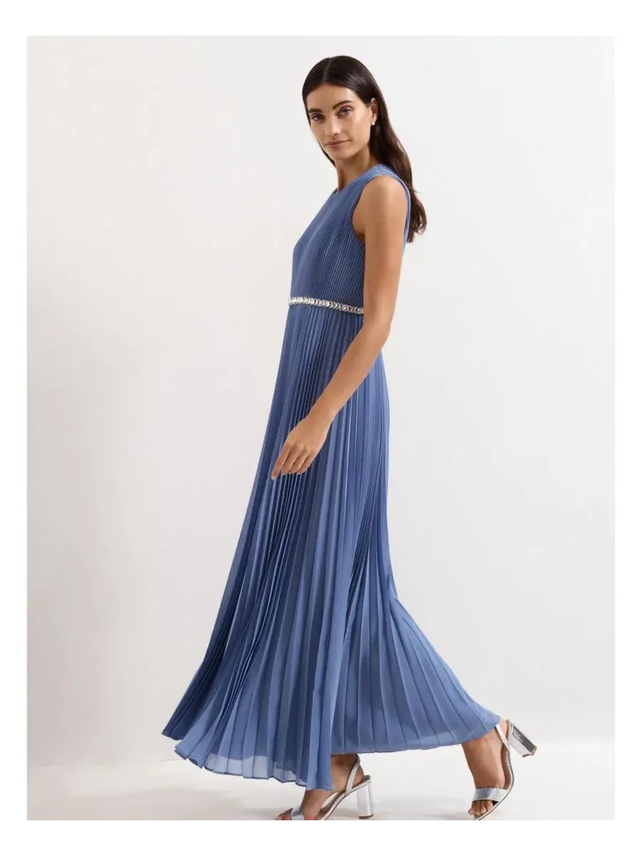Платье макси с пайетками Anora Maxi Dress Phase Eight — изображение 7 из 8, бледный синий