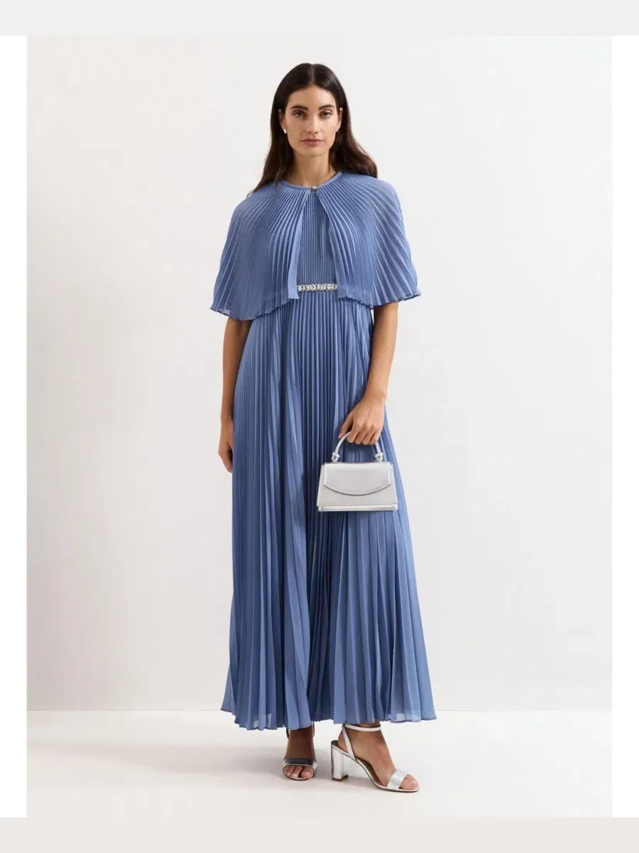 Платье макси с пайетками Anora Maxi Dress Phase Eight — изображение 8 из 8, бледный синий