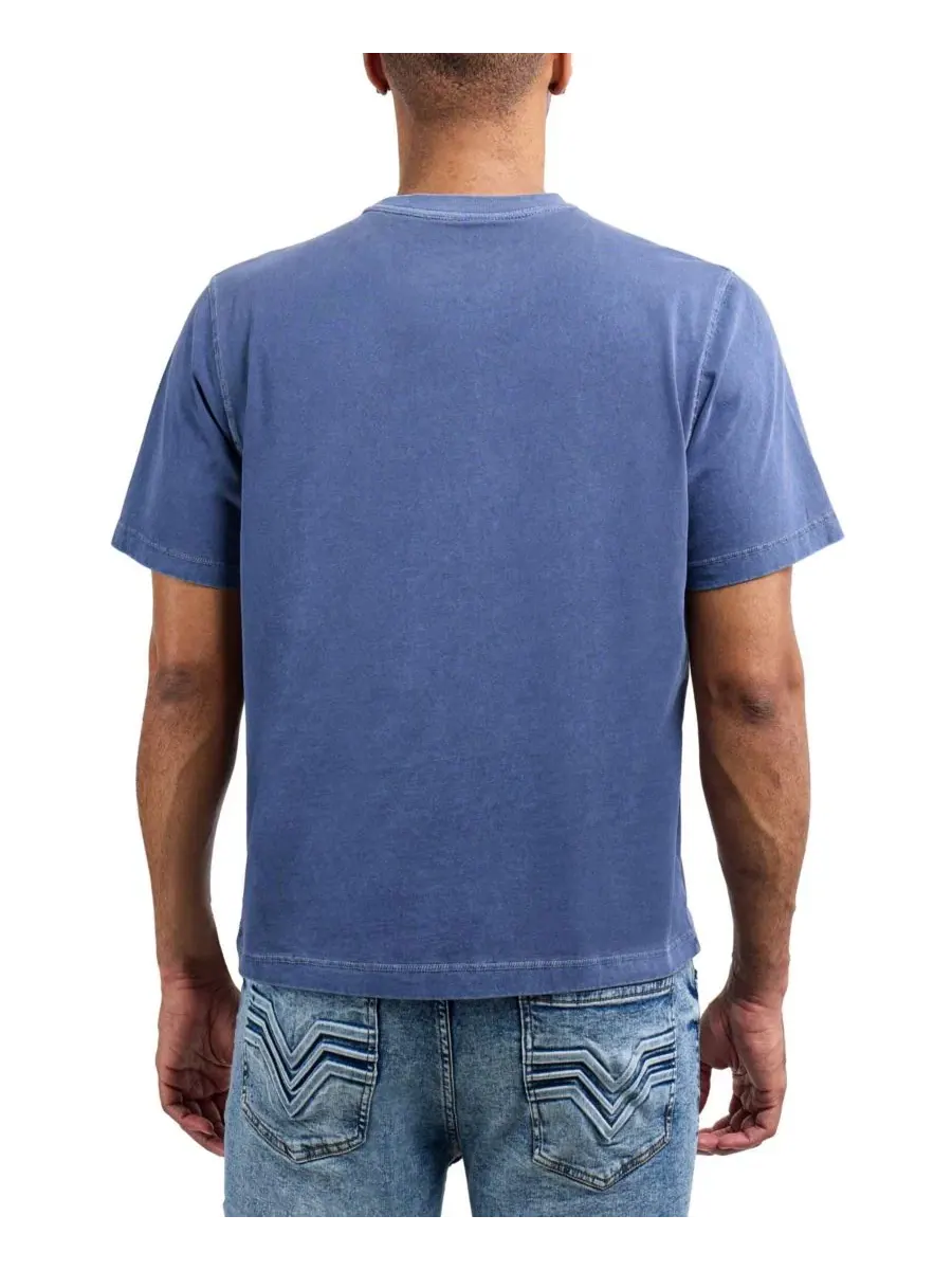 Футболка мужская с принтом, модель Vintage Distressed Boxy Oversized Heavyweight Acid Wash Cotton — изображение 2 из 5