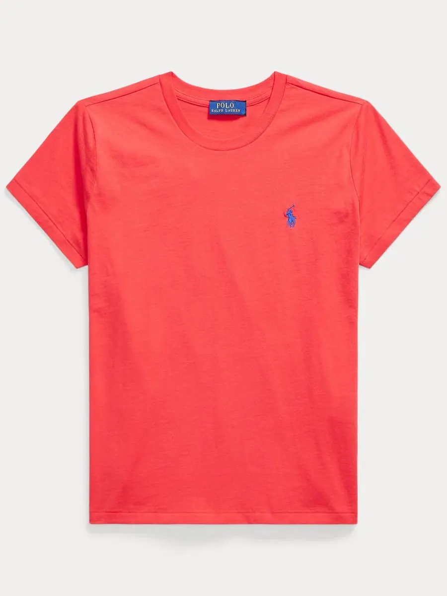 Футболка с круглым вырезом и коротким рукавом, хлопковая Polo Ralph Lauren, Bright Hibiscus — изображение 5 из 5