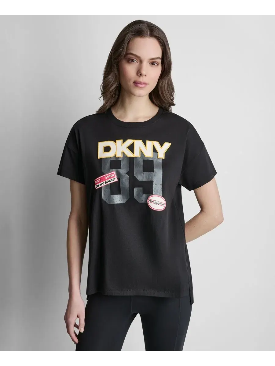 Футболка женская с длинным рукавом Campus Patch DKNY Sport
