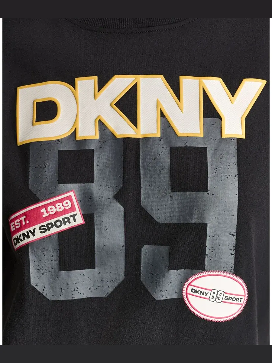 Футболка женская с длинным рукавом Campus Patch DKNY Sport — изображение 5 из 5, черный