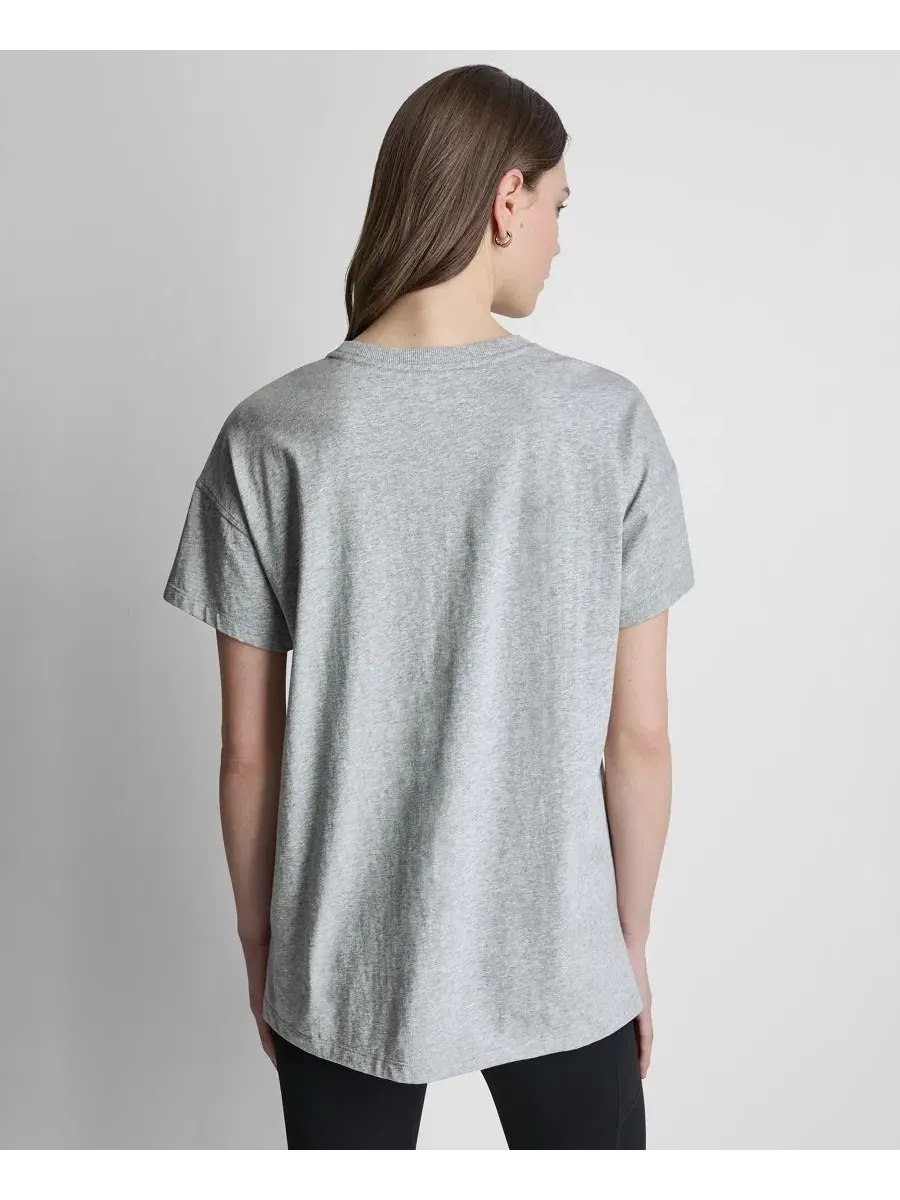 Футболка с принтом Campus Patch DKNY Sport — изображение 4 из 5, серый