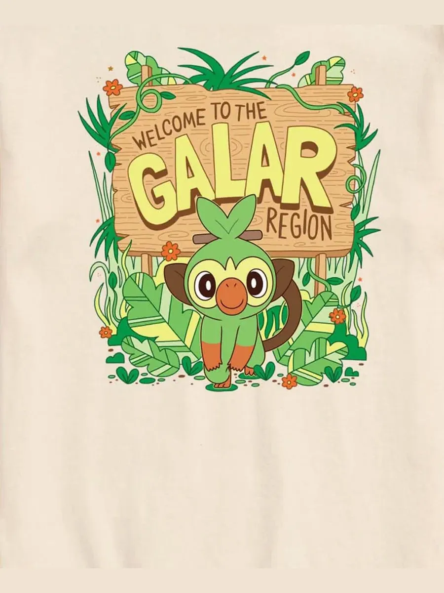 Футболка с принтом Pokemon Grookey Galar AIRWAVES — изображение 3 из 3, бежевый