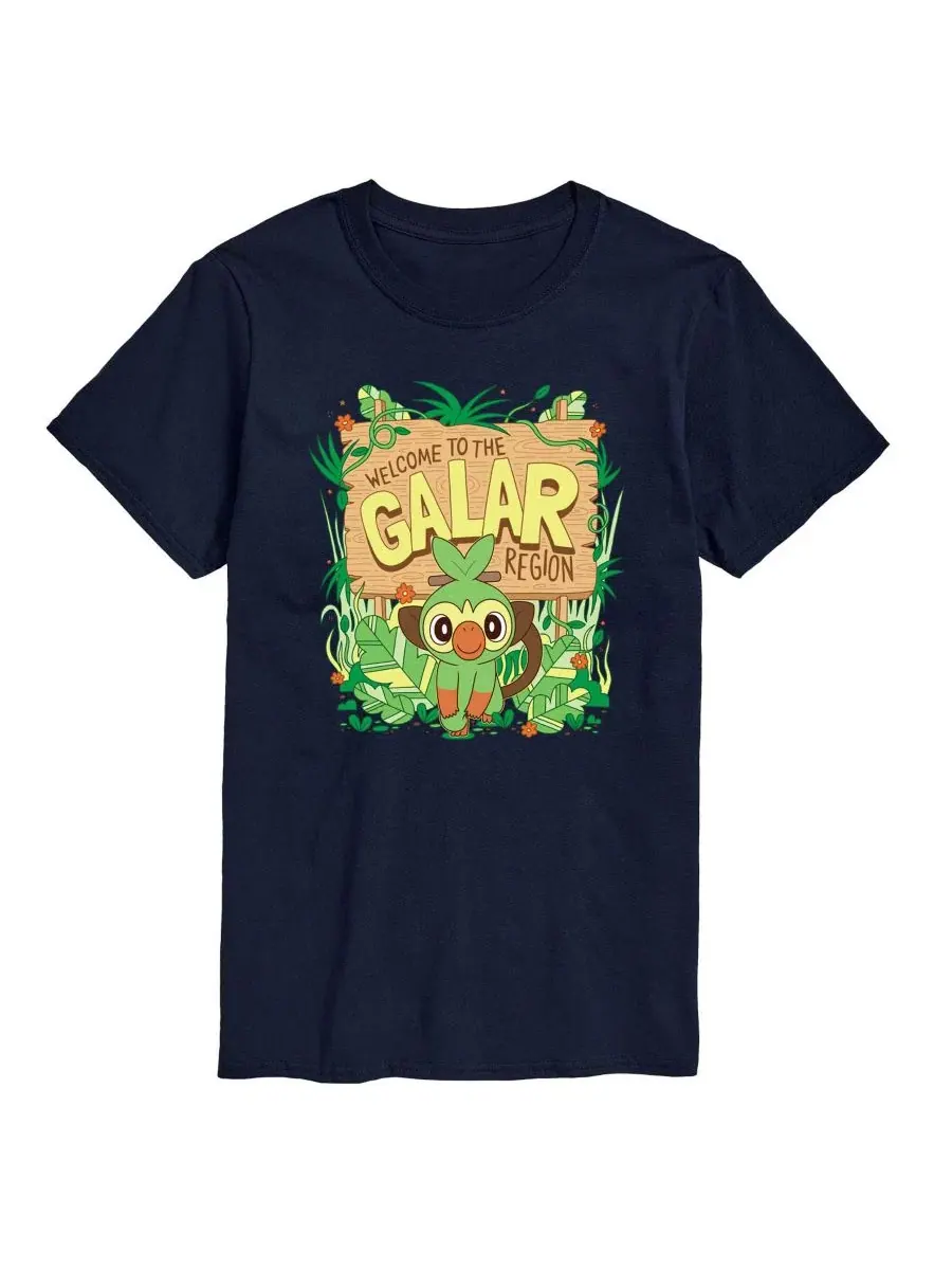 Футболка с принтом Pokemon Grookey Galar AIRWAVES — изображение 1 из 3, темно-синий