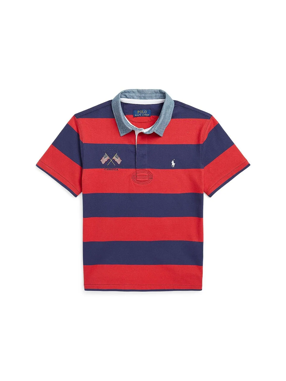 Хлопковая оксфордская рубашка с вышитым логотипом Big Boys Polo Ralph Lauren